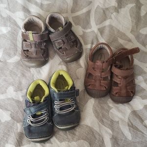 2 baby boy sandals and a sneakers Stride Rite